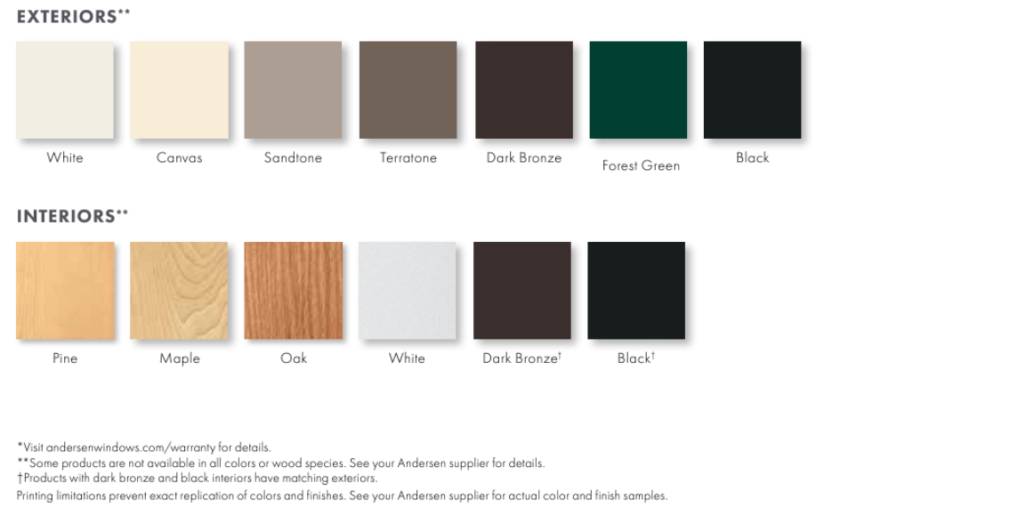 Color Options Andersen 400