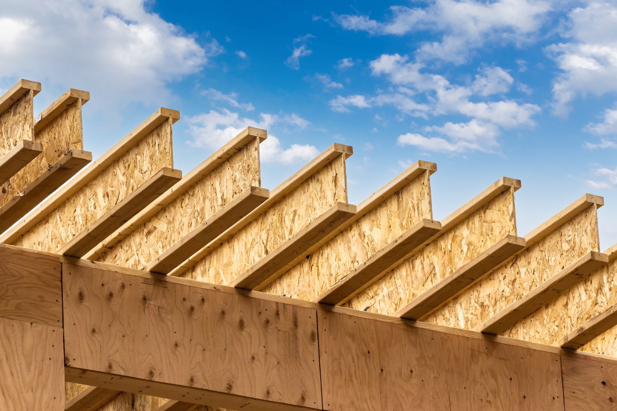 I-joists on construction site