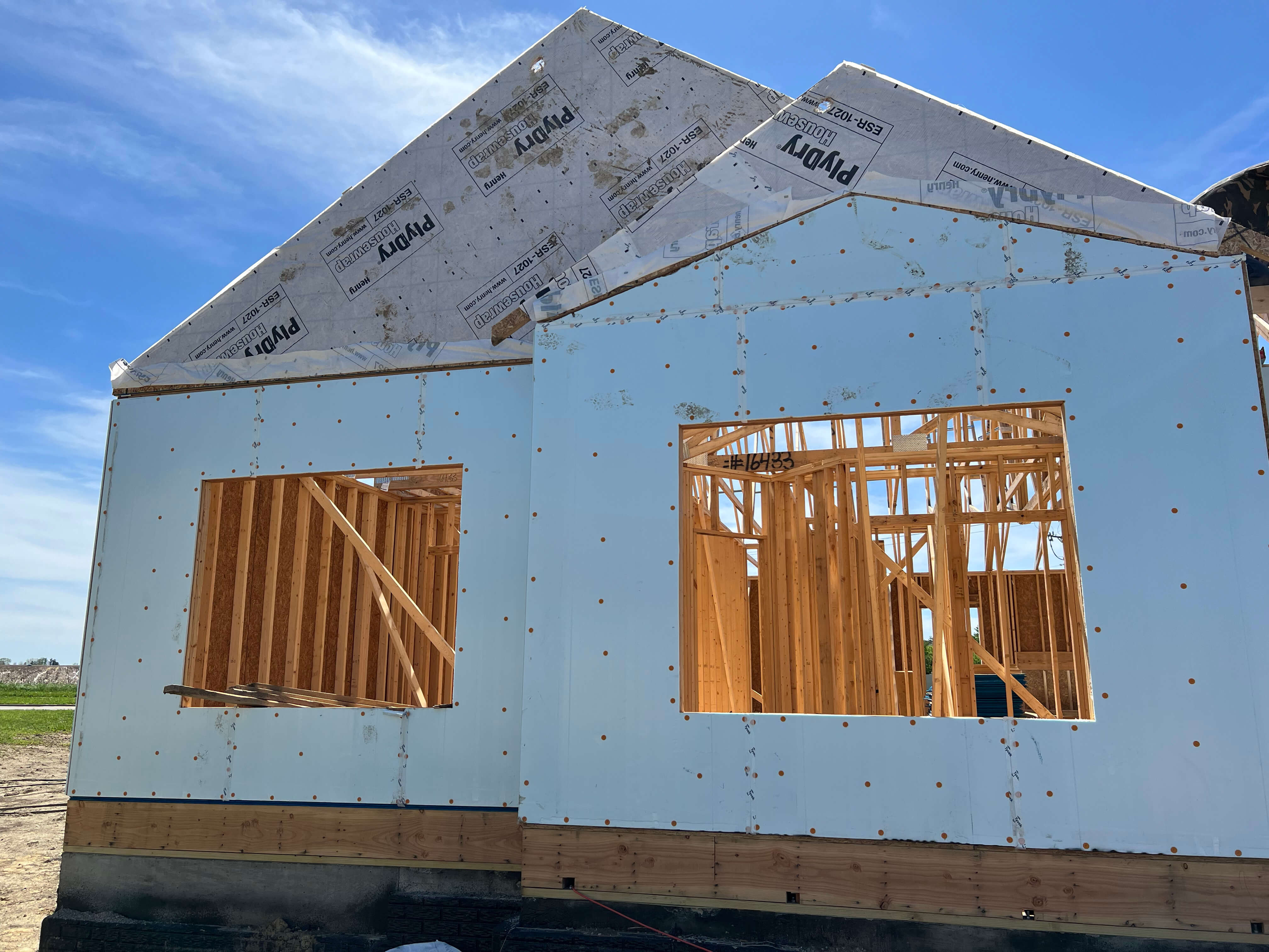 New Home Construction Exterior Wall Panels