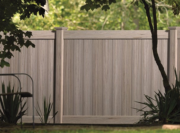 brown vinyl fence