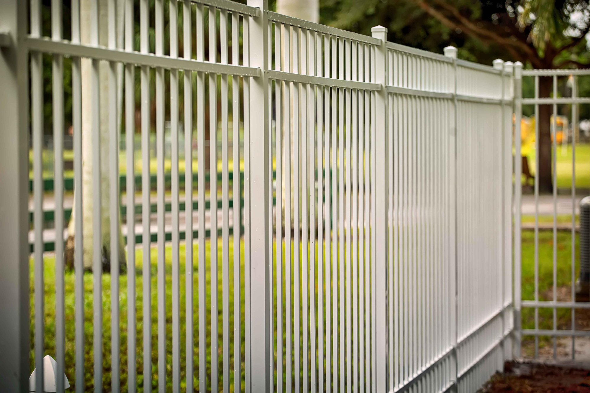 White Aluminum Fence