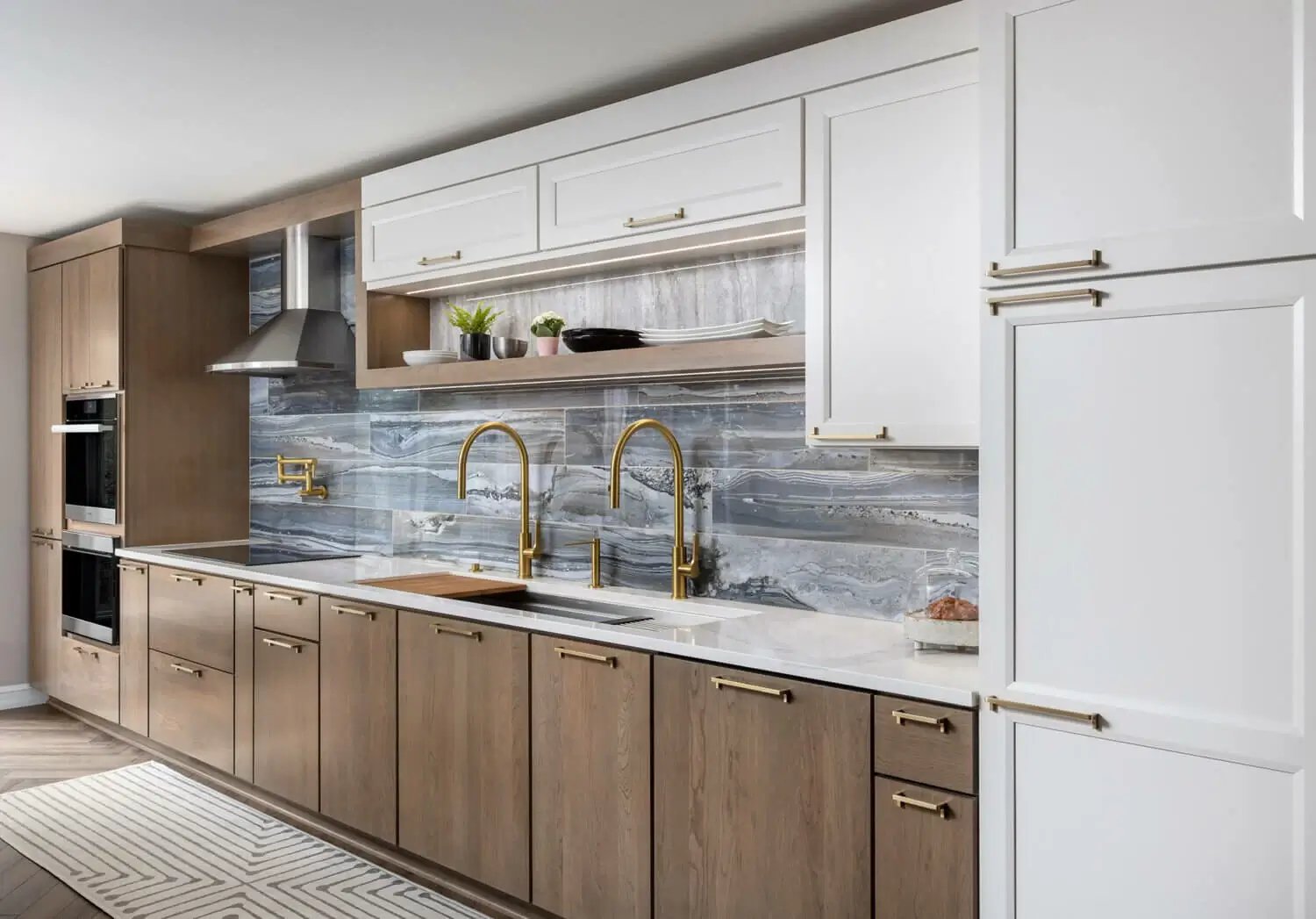 White Kitchen Overlay Cabinets