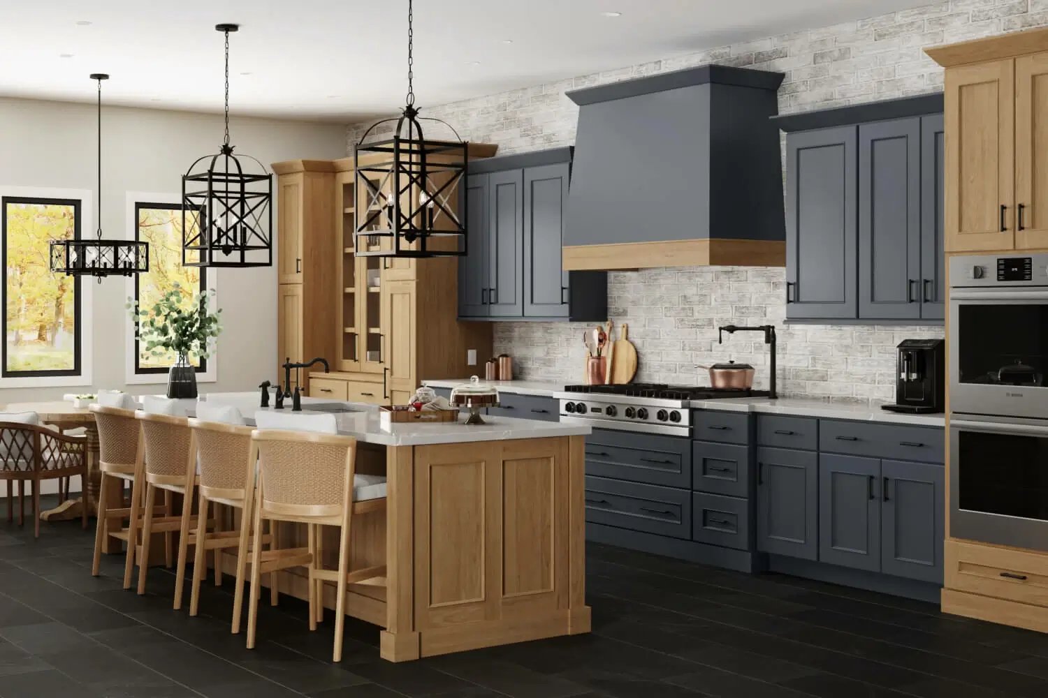 Traditional Overlay Cabinets in Kitchen