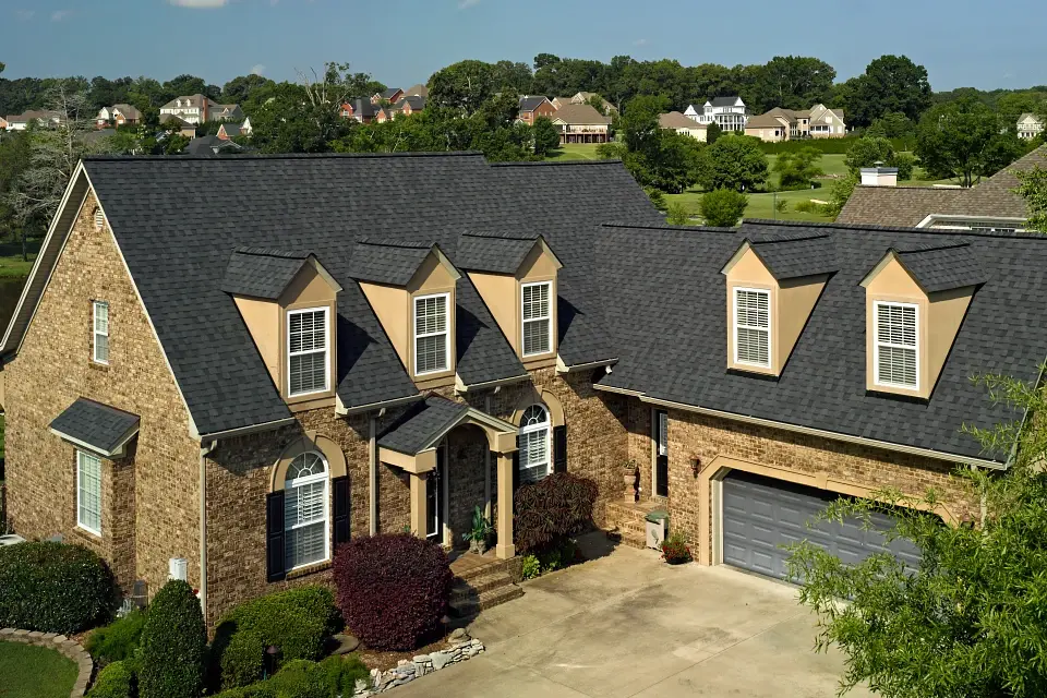 landmark pro shingles on a house